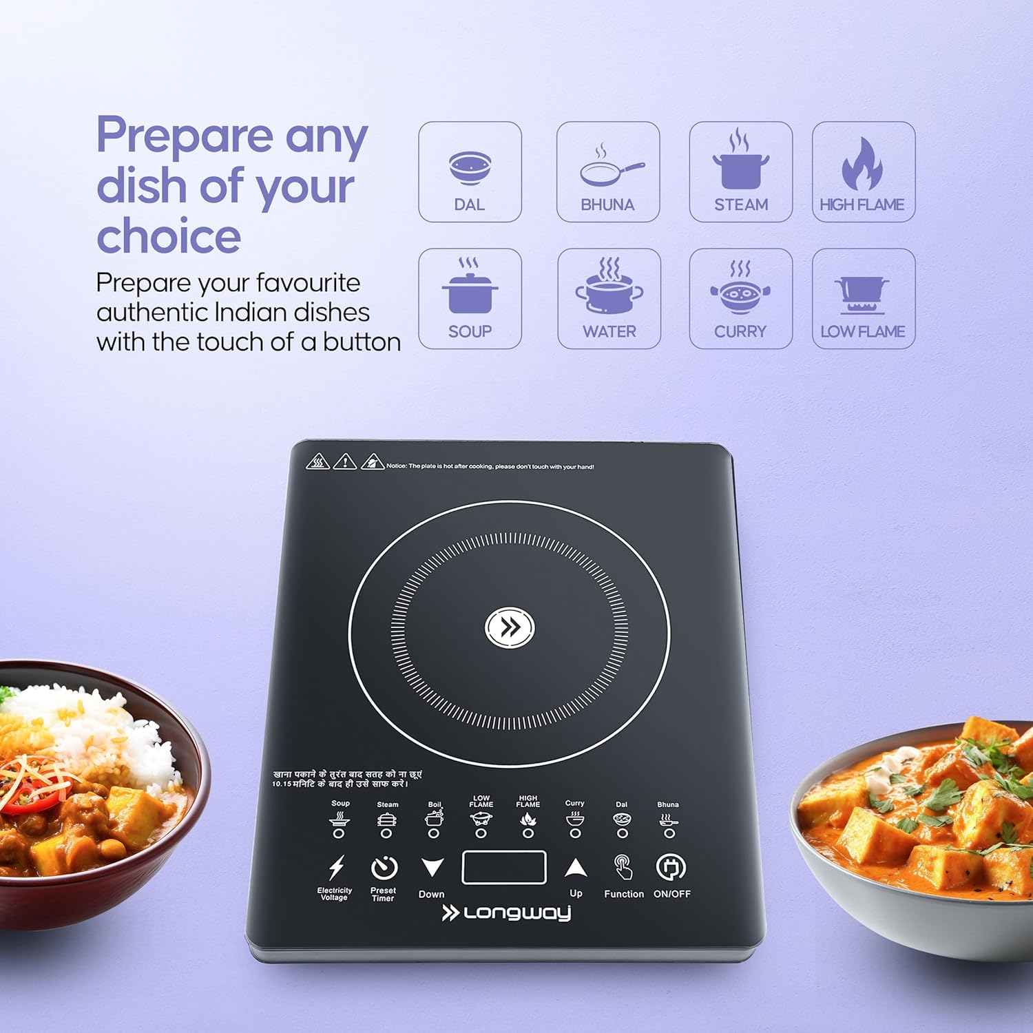 Longway Touchcook IC 2000 Watt Induction Cooktop